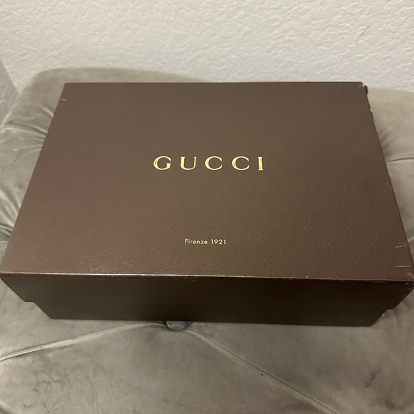 GUCCI platform sandals, Navy blue with snake skin ankle straps, Size 39 - Picture 10 of 11